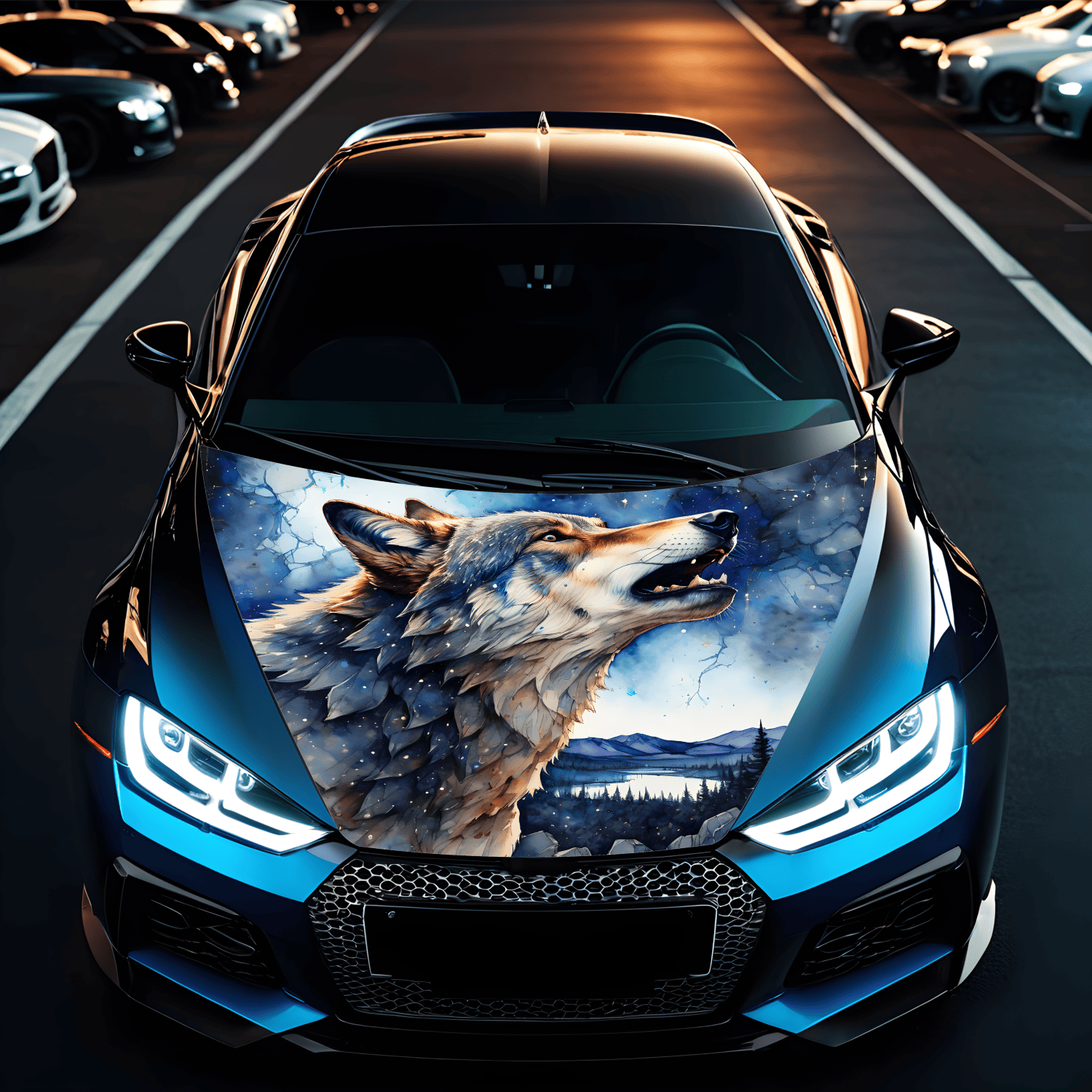 Folie Capota Auto "Hood Art" rezistenta la exterior, marime L (180 x 130cm) - Cod_ AVX-CAPOTA-030L-0