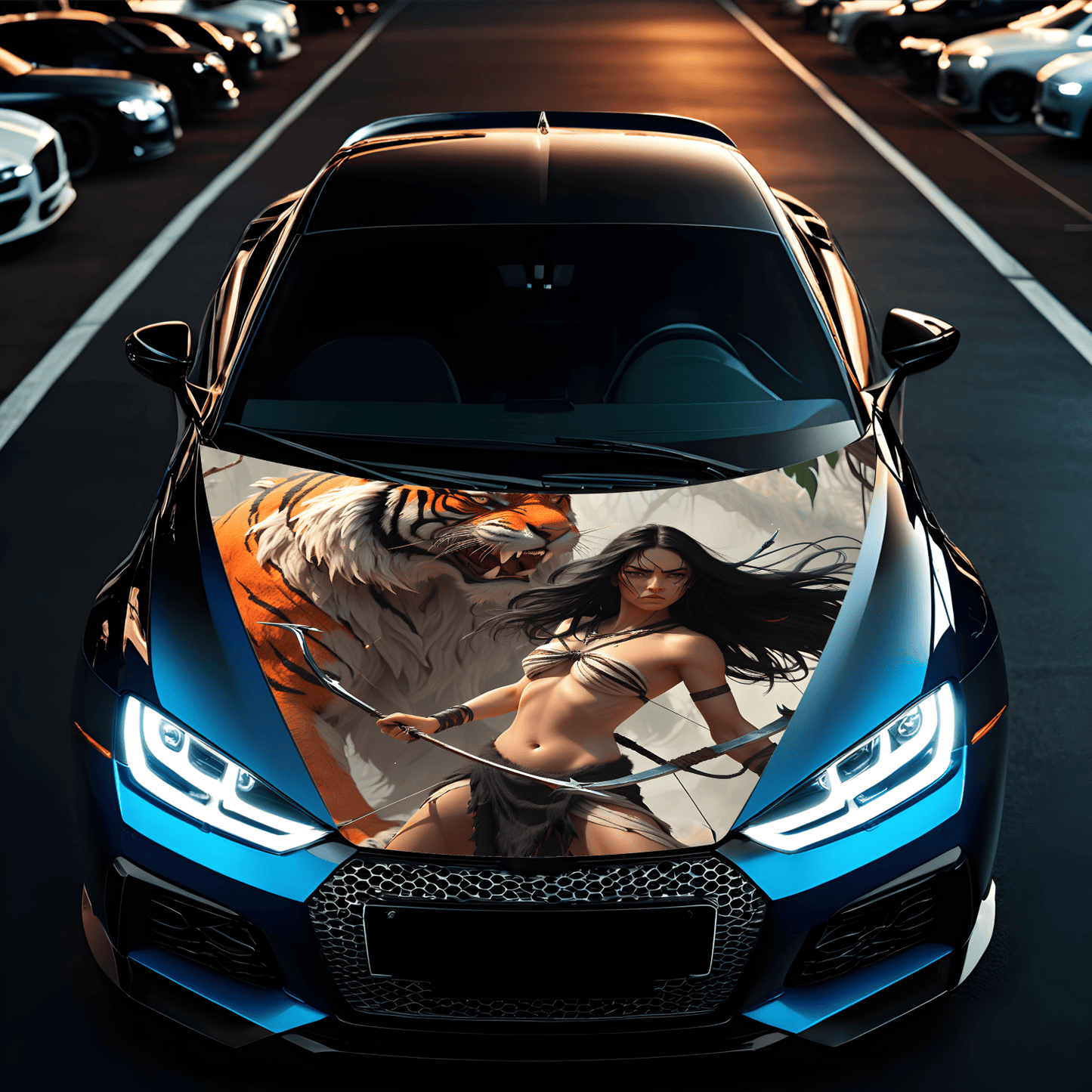 Folie Capota Auto "Hood Art" rezistenta la exterior, marime M (165 x 120cm) - Cod_ AVX-CAPOTA-004M-0