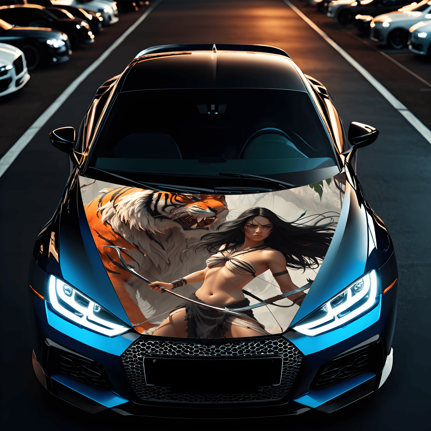 Folie Capota Auto "Hood Art" rezistenta la exterior, marime M (165 x 120cm) - Cod_ AVX-CAPOTA-004M-0