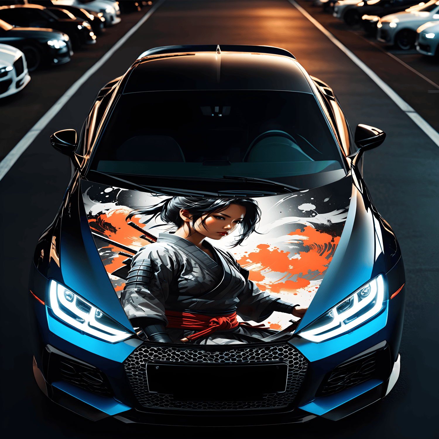 Folie Capota Auto "Hood Art" rezistenta la exterior, marime M (165 x 120cm) - Cod_ AVX-CAPOTA-005M-0