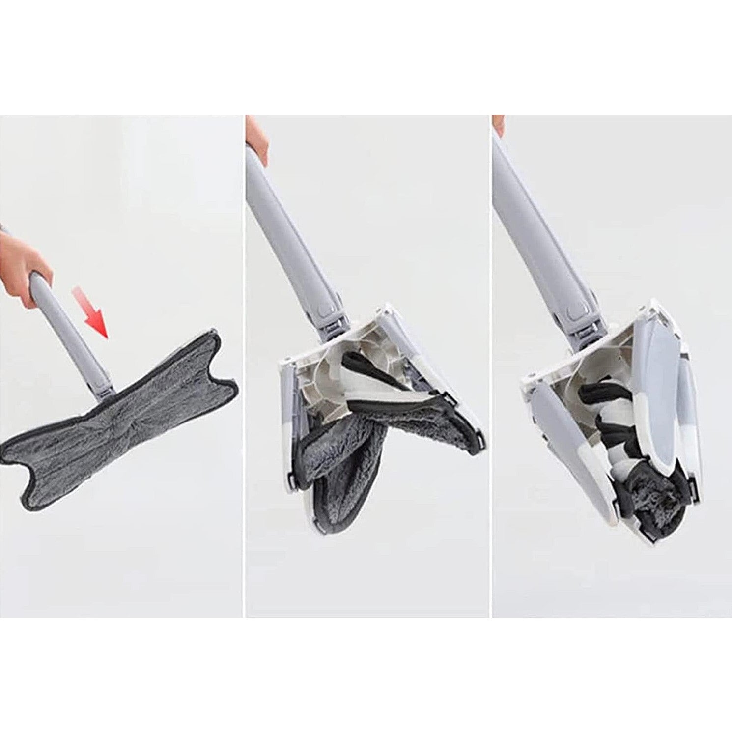 Mop Plat cu Laveta din Microfibra, Flippy, Pentru Uz Casnic, Sistem de Stoarcere X, Tija Telescopica 140 cm, Rotire 360°,38 x 140 cm, Verde-6