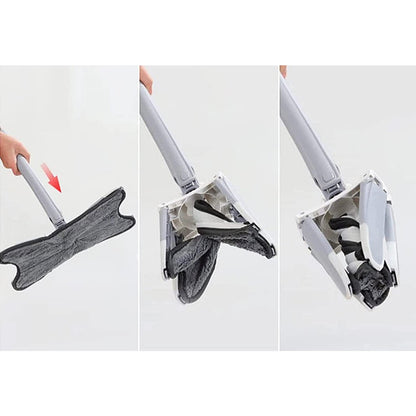 Mop Plat cu Laveta din Microfibra, Flippy, Pentru Uz Casnic, Sistem de Stoarcere X, Tija Telescopica 140 cm, Rotire 360°,38 x 140 cm, Verde-6