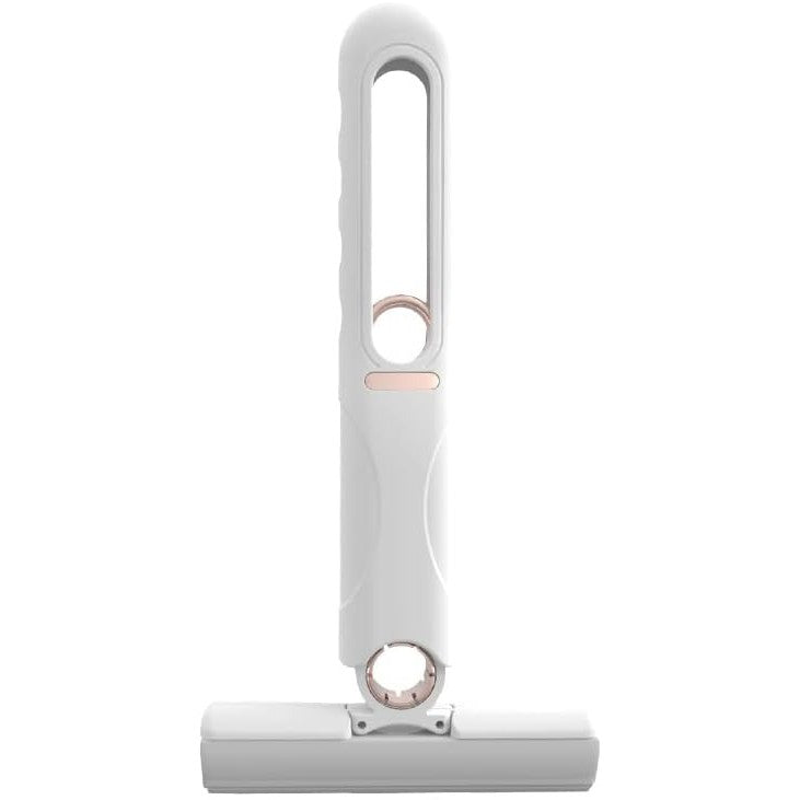 Mop de mana Flippy, mini-portabil, cu sistem de stoarcere, dispozitiv de curatat manual, cu burete absorbant, material PVA, multisuprafete si geamuri, 29.5 x 15.5 cm, alb-0