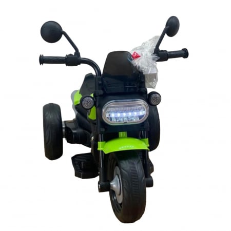 Motocicletă Electrică pentru Copii 618V – Acumulator 6V, 1 Motor, cu Sunete și Lumini – Verde