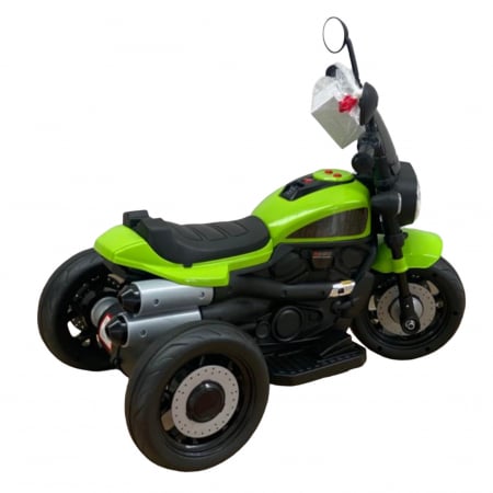 Motocicletă Electrică pentru Copii 618V – Acumulator 6V, 1 Motor, cu Sunete și Lumini – Verde