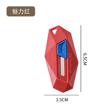 Cutter pentru Cutii, Flippy, 6.5x3.5 cm, Rosu-0