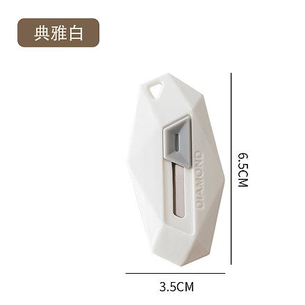 Cutter pentru Cutii, Flippy, 6.5x3.5 cm, Alb-0