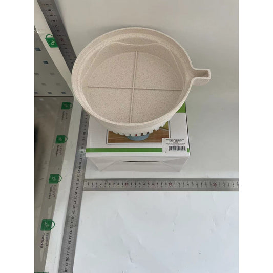 Bol Feliator pentru Salata, Flippy, Castron Multifunctional pentru Legume si Fructe, pentru Spalat si Taiat Legumele, cu Scurgere si Tocator, Ergonomic, Protectie pentru Maini, 21x18.5x11.5 cm, Alb-1
