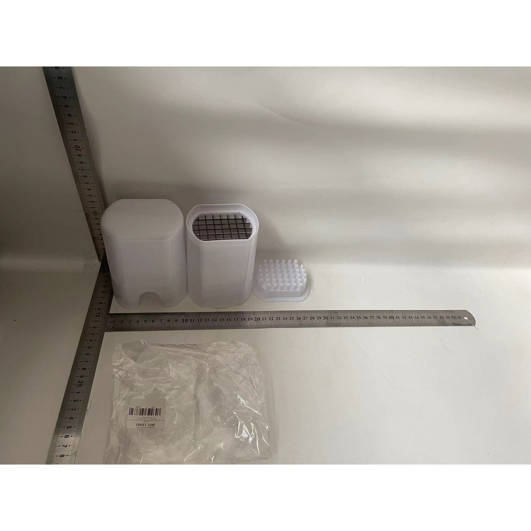 Feliator de Fructe si Legume, Flippy, Multifunctional, Taietor Manual, Inox, Plastic, pentru Bucatarie, Vertical, 13x9x8 cm, Alb-1