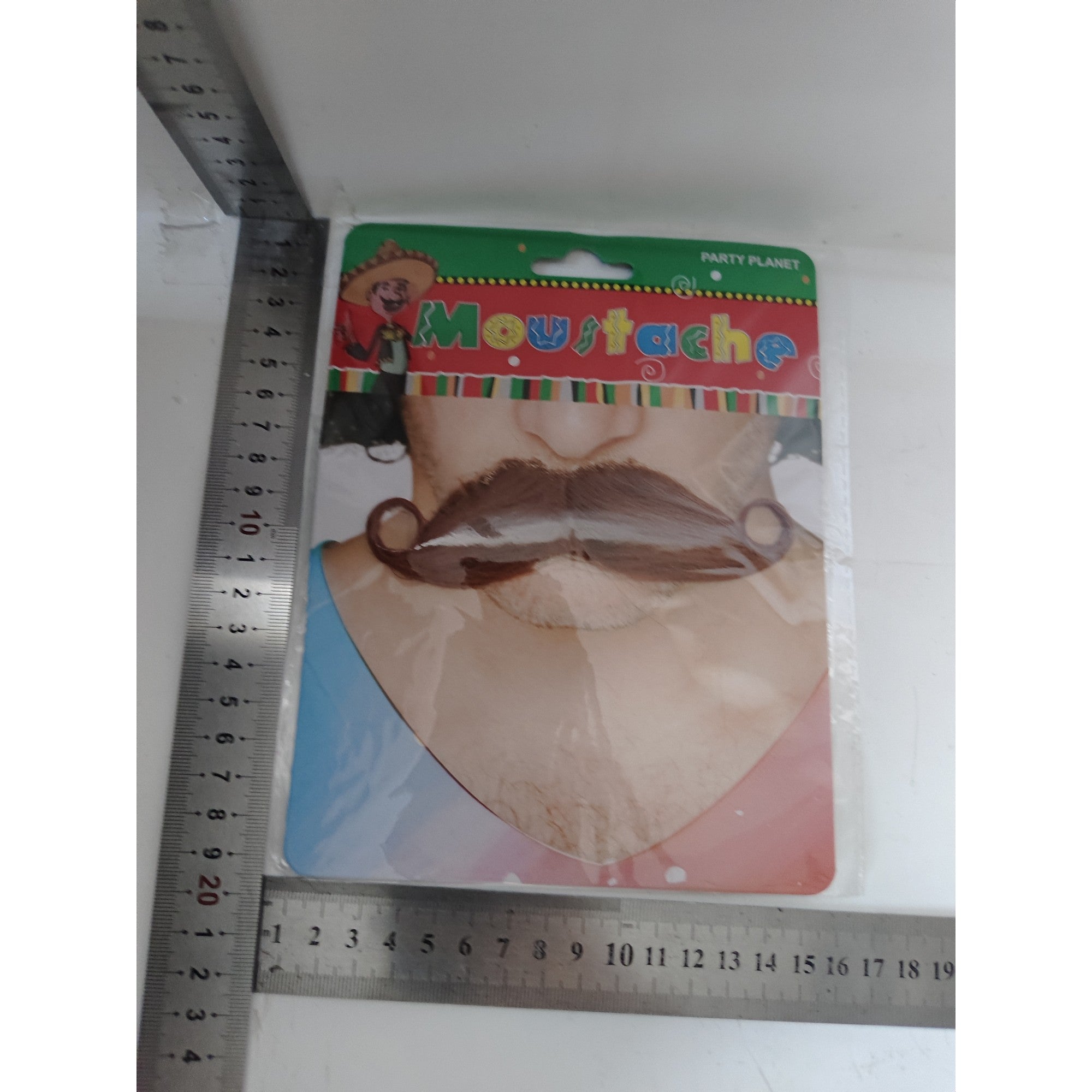 Mustache Party Supplies Men's Beard + Styling Brown Upper Curved Mustache 004-1