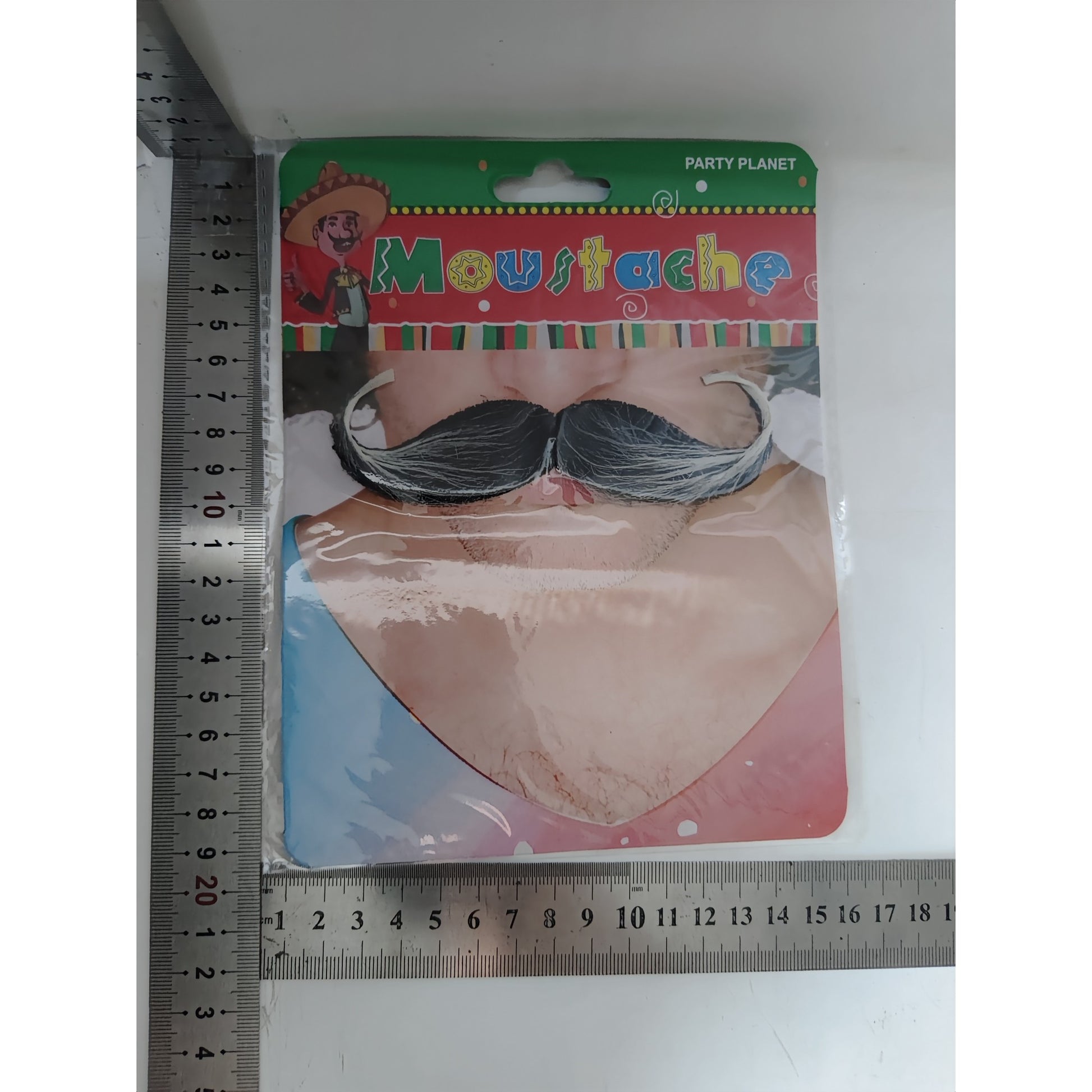 Mustache Party Supplies Men's Beard + Stylish Black Upward Curved Mustache 001-1
