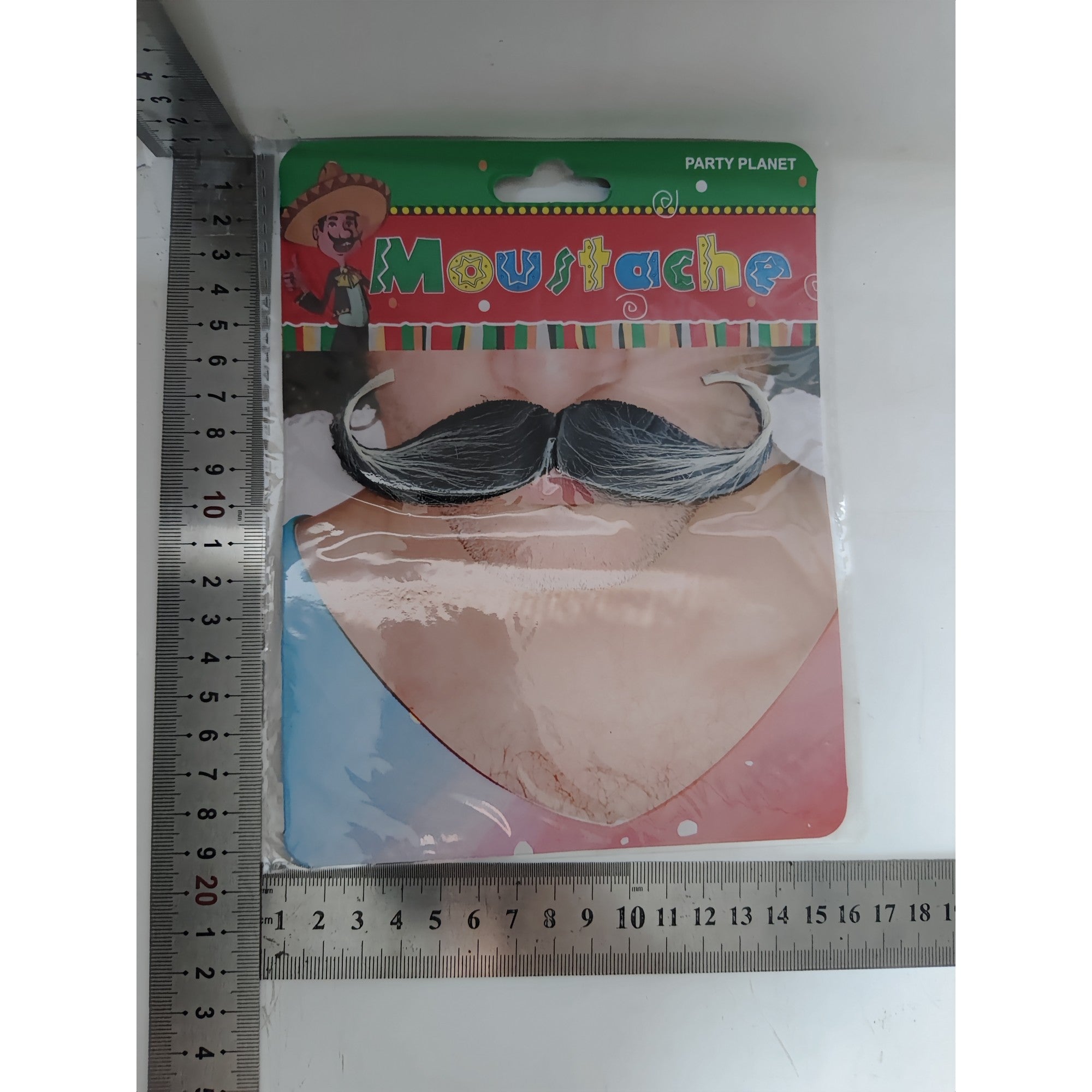 Mustache Party Supplies Men's Beard + Stylish Black Upward Curved Mustache 001-1