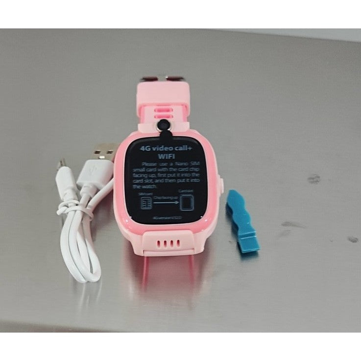 Ceas Smartwatch Flippy, Pentru Copii, Model Y36, cu Functie Telefon, 4G, Localizare LBS, Istoric Traseu, Monitorizare Spion, Apel Video, Rezistent la Apa, Roz-1