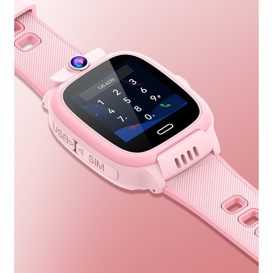 Ceas Smartwatch Flippy, Pentru Copii, Model Y36, cu Functie Telefon, 4G, Localizare LBS, Istoric Traseu, Monitorizare Spion, Apel Video, Rezistent la Apa, Roz-3