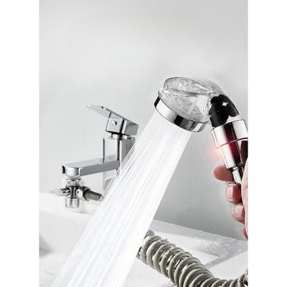Set Extensie de Dus, Flippy, pentru Baterie Baie sau Bucatarie, 4 Piese, Filtru de Ioni Negativi, Furtun Flexibil de 3 Metri, Argintiu-9