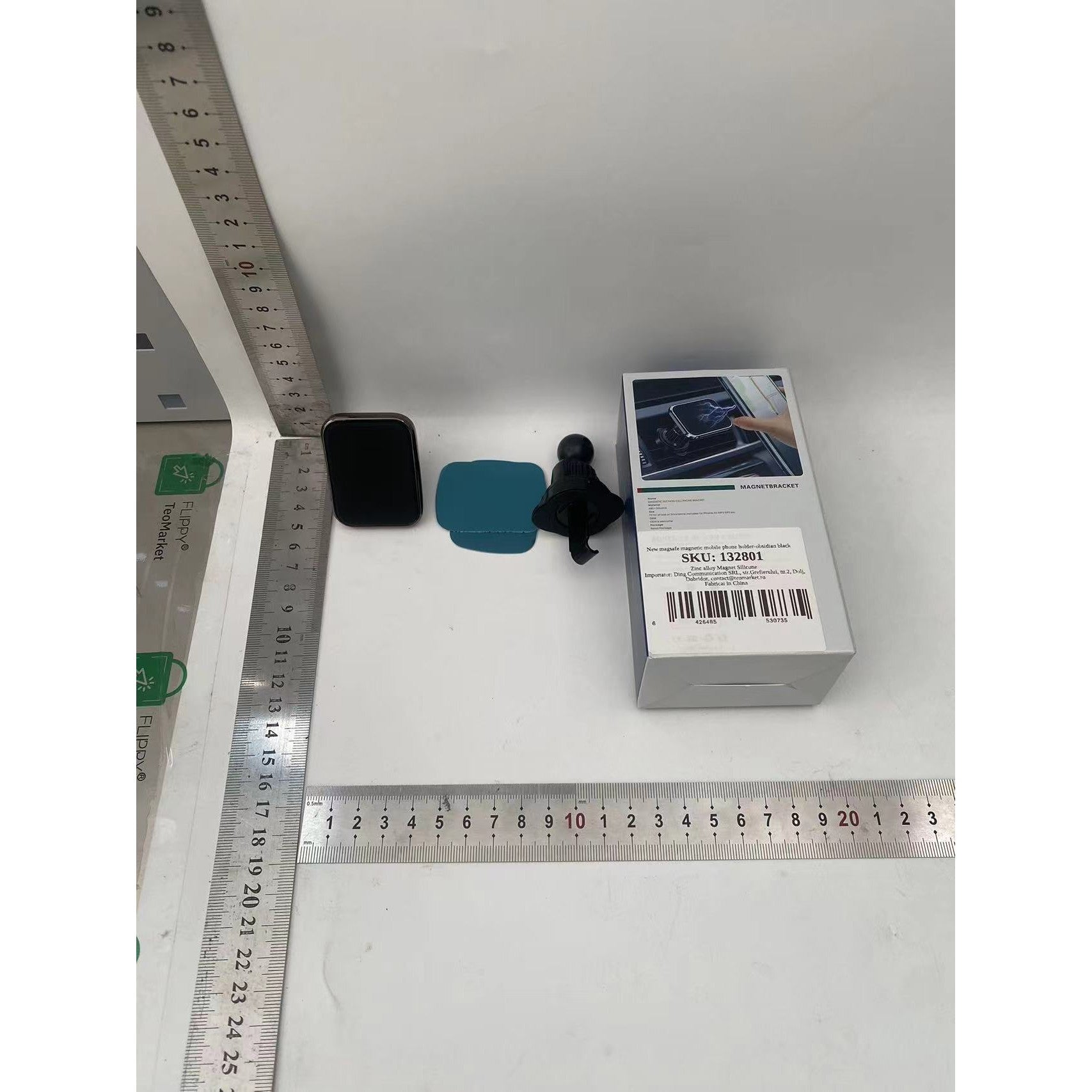 Suport pentru Telefon, Flippy, MagSafe, cu Magnet, Negru Argintiu-1