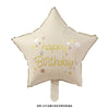 Balon din Folie Metalizata, Flippy, Figurina Animata, Model Stea, 45 cm, Ambalaj Individual, Pai Inclus, Umflare cu Aer sau Heliu, Bej-0