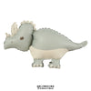 Balon din Folie Metalizata, Flippy, Figurina Animata, Model Dinozaur, 69x40 cm, Ambalaj Individual, Pai Inclus, Umflare cu Aer sau Heliu, Gri-0