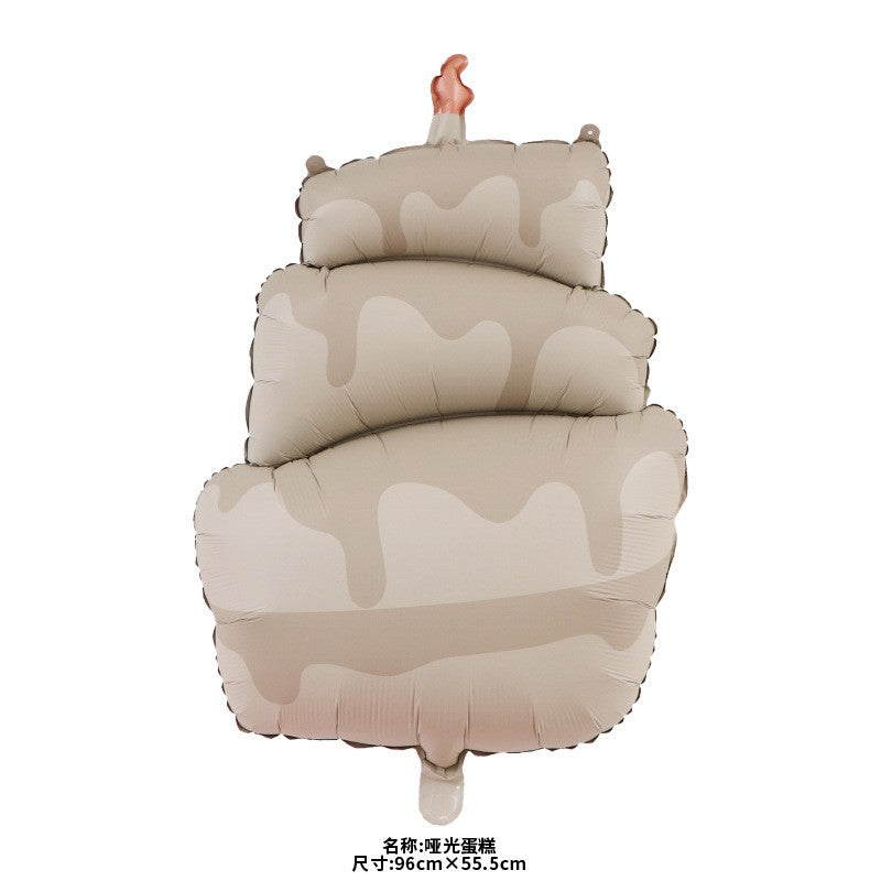 Balon din Folie Metalizata, Flippy, Figurina Animata, Model Tort, 96x55.5 cm, Ambalaj Individual, Pai Inclus, Umflare cu Aer sau Heliu, Maro-0