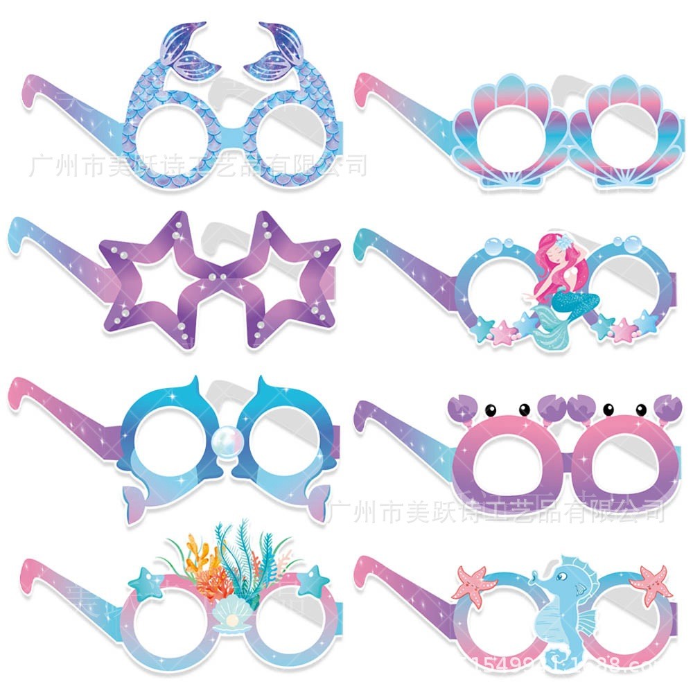 Set 8 Perechi de Ochelari pentru Petrecere, Flippy, Diverse Modele, Multicolor-0