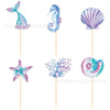 Set 6 Accesorii pentru Petrecere, Flippy, Props pentru Coltul de Poze, Model Sirene, Tematica Aniversare, Multicolor-0