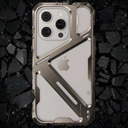 Husa de Protectie Armor Metal Compatibila cu iPhone 15 Pro Max, Flippy, Antizgariere, Antisoc, Protectie Supraincalzire, Gri Metalizat-5