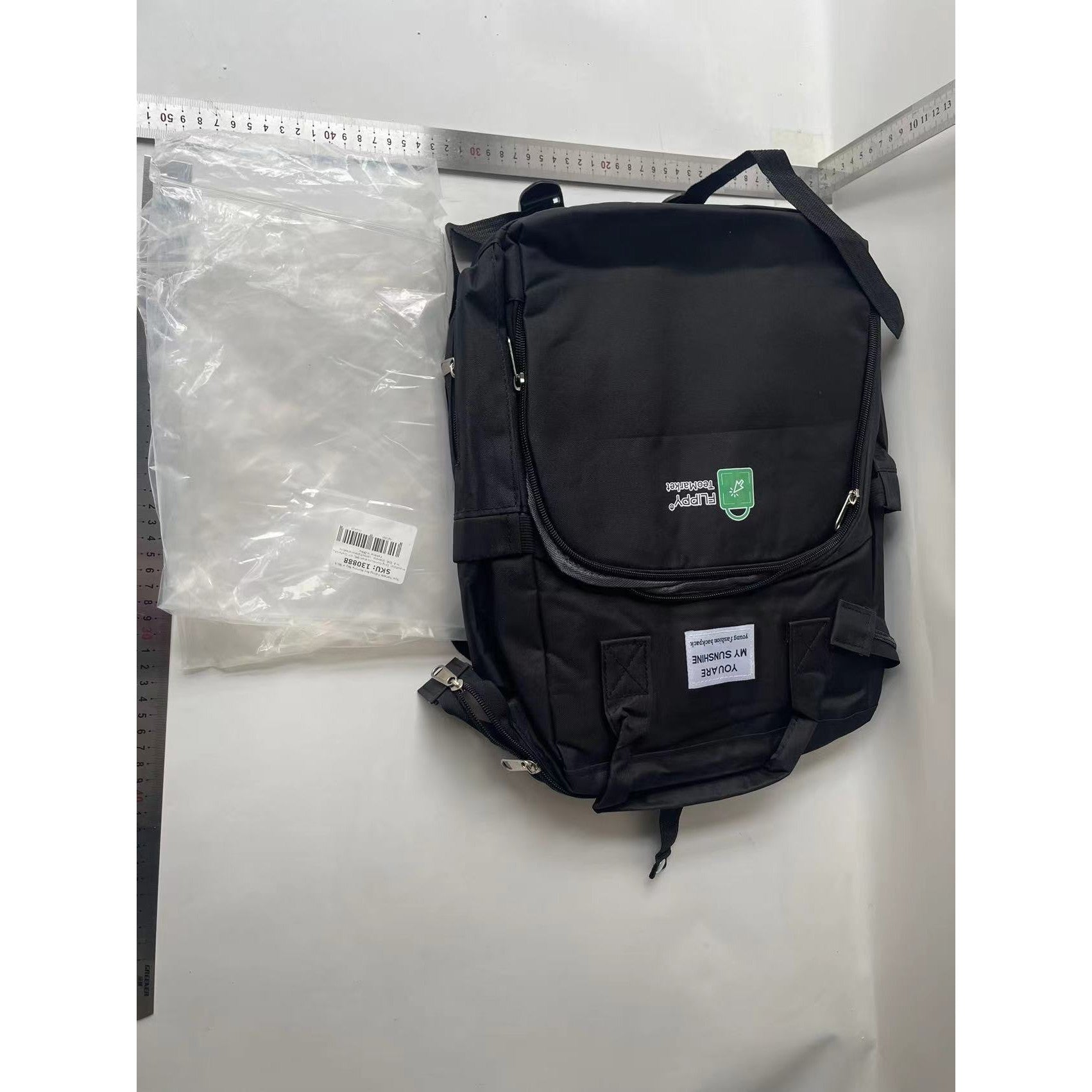 Rucsac Multifunctional pentru Mamici, Flippy, pentru Scutece Bebelusi cu Patut Pliabil, Negru-1
