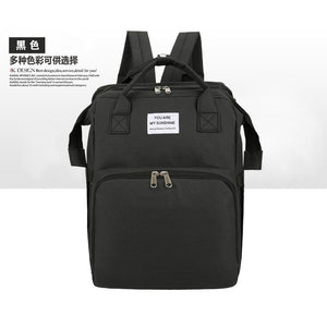 Rucsac Multifunctional pentru Mamici, Flippy, pentru Scutece Bebelusi cu Patut Pliabil, Negru-0