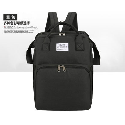 Rucsac Multifunctional pentru Mamici, Flippy, pentru Scutece Bebelusi cu Patut Pliabil, Negru-0