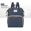 Rucsac Multifunctional pentru Mamici, Flippy, pentru Scutece Bebelusi cu Patut Pliabil, Albastru Inchis-0