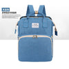Rucsac Multifunctional pentru Mamici, Flippy, pentru Scutece Bebelusi cu Patut Pliabil, Albastru Deschis-0