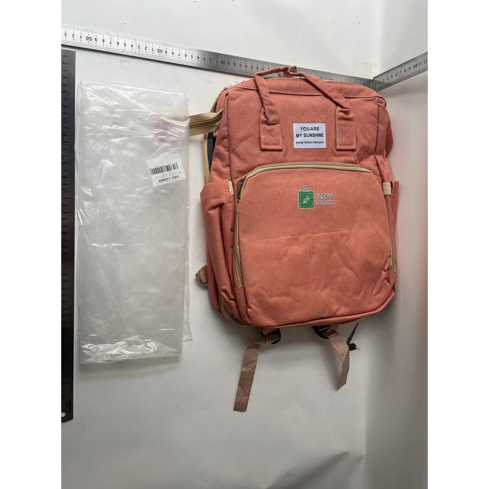 Rucsac Multifunctional pentru Mamici, Flippy, pentru Scutece Bebelusi cu Patut Pliabil, Roz-1