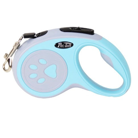 Lesa Automata Retractabila, Flippy, pentru Caini, 3m, 20 kg, ABS, Gri/Bleu, 8x12x4 cm-1