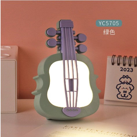 Lampa de Veghe, Flippy, cu Protectie pentru Ochi, Model Violina, Lumina Calda, Verde/ Mov-0