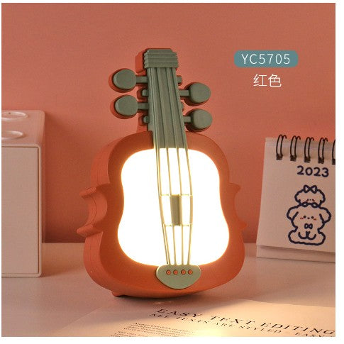 Lampa de Veghe, Flippy, cu Protectie pentru Ochi, Model Violina, Lumina Calda, Verde/ Rosu-0