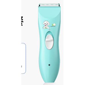 Masina De Tuns Bebelusi si Copii, Flippy, Lame Cermice si Inox, Fara Fir, Functie Anti Taiere, Silentios, 50 W, Rezistent la Apa, 2 Accesorii, Incarcator USB, Model Ursulet, Albastru-0