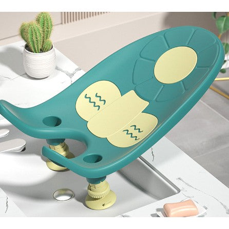 Suport de Baie Bebelusi, Flippy, 0-12 luni, Montare pe Chiuveta/Lavoar/Cada, Ventuze Antiderapante cu Intaltime Reglabila, 50 x 24 x 12.5 cm, Verde-5