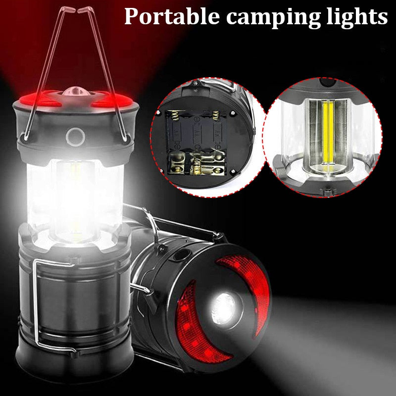 Lampa Turistica LED, 3in1, extensibila, 4 moduri de lucru (cort, tabara, camping, rulota, calatorii, expeditii)-1