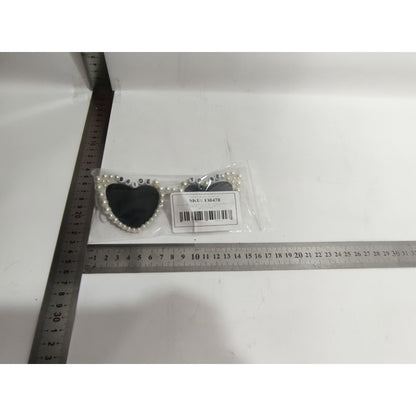 Ochelari Bride to be, cu perle, alb-1