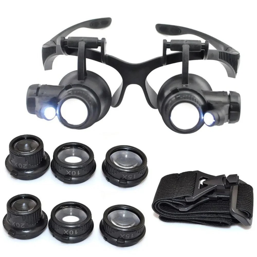 Ochelari cu lentile microscop si factor de marire 10x, 15x, 20x, 25x