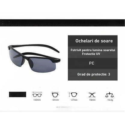 Ochelari de Soare, Flippy, Polarizati, pentru Condus, Ciclism, 400 UV, cu Lentila Neagra pentru Protectie, Rama Neagra, Pc, 14 x 3.7 cm, 15.2 g-4