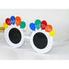 Ochelari Rotunzi Happy Birthday, Flippy, Tematica Aniversare, Protectie Soare, din Plastic, 18x11.5 cm, Alb-0