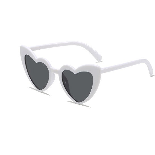 Ochelari in Forma de Inima, Flippy, pentru Petrecerea Burlacitelor, Protectie Soare, Alb-0