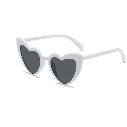 Ochelari in Forma de Inima, Flippy, pentru Petrecerea Burlacitelor, Protectie Soare, Alb-0