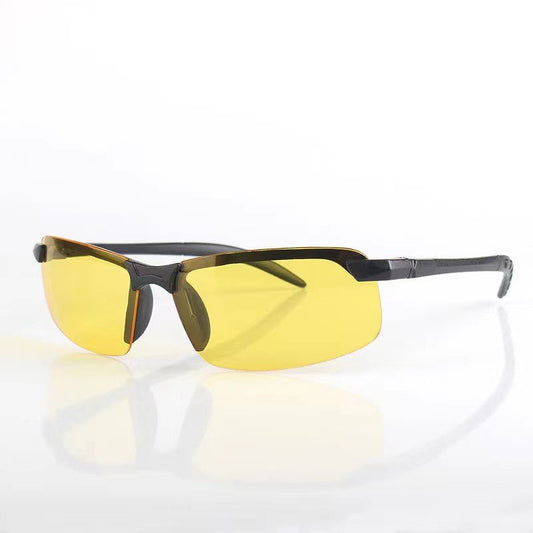 Ochelari pentru Viziune pe Timp de Noapte, Flippy, Polarizati, pentru Condus, Ciclism, cu Lentila Galbena, pentru Protectie, Rama Neagra, Pc, 14 x 3.7 cm, 15.2 g-1