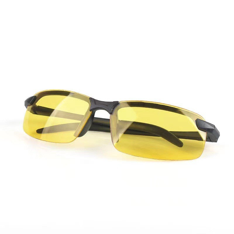 Ochelari pentru Viziune pe Timp de Noapte, Flippy, Polarizati, pentru Condus, Ciclism, cu Lentila Galbena, pentru Protectie, Rama Neagra, Pc, 14 x 3.7 cm, 15.2 g-2