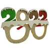 Ochelari petrecere de Revelion, 2022, Bej, din Plastic si Poliester, Flippy-0