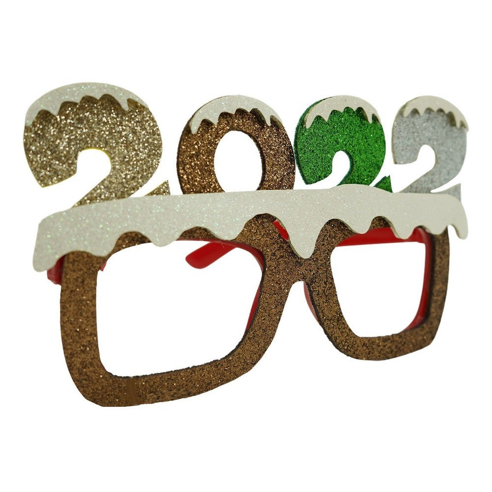 Ochelari petrecere de Revelion, 2022, Maro, din Plastic si Poliester, Flippy-0