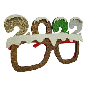 Ochelari petrecere de Revelion, 2022, Maro, din Plastic si Poliester, Flippy-0
