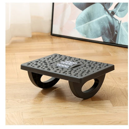 Suport Ergonimic pentru Picioare, Flippy, Plastic, cu Role de Masaj pentru Talpi, pentru Birou, Usor de Transportat, Detasabil, 33.5x24x12 cm, Negru-0